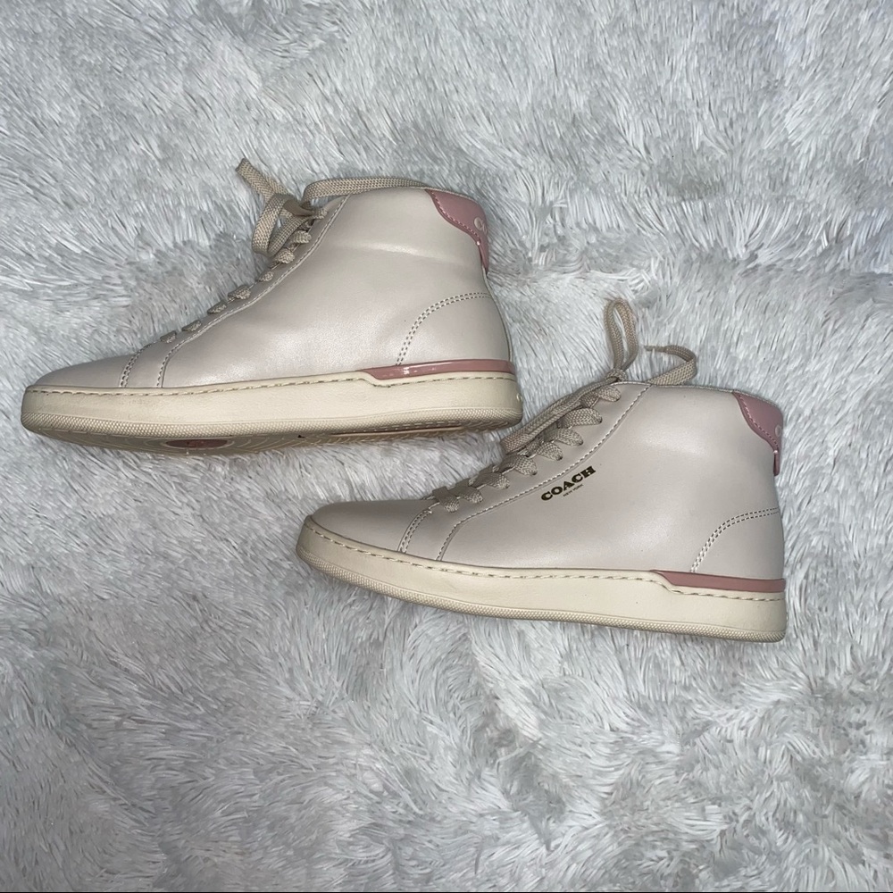 COACH Clip Leather Hightop Sneakers - Picture 3 of 5